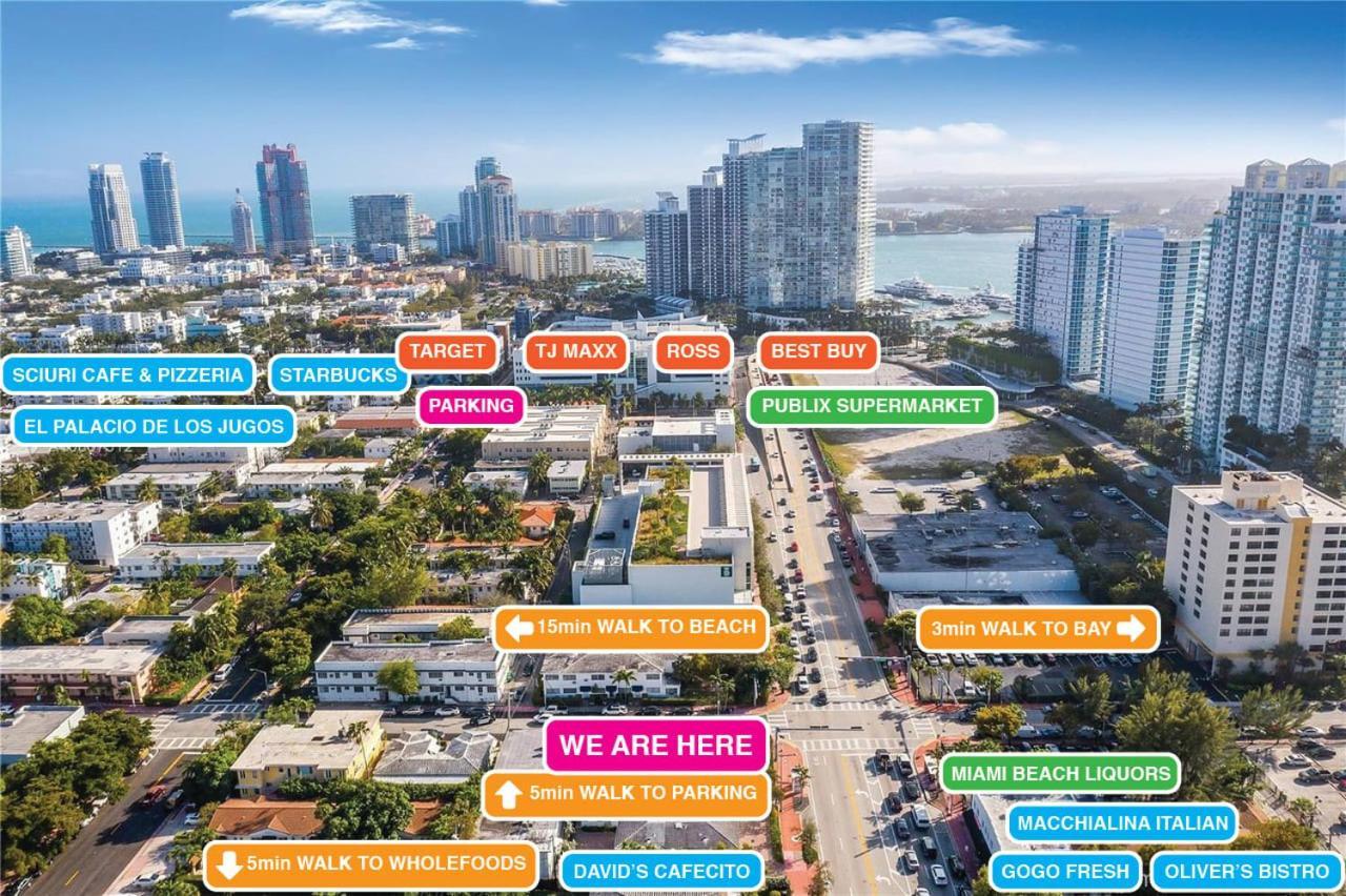 South Beach Free Parking Family & Pet Friendly Walk To Beach & Bay ไมอามีบีช ภายนอก รูปภาพ